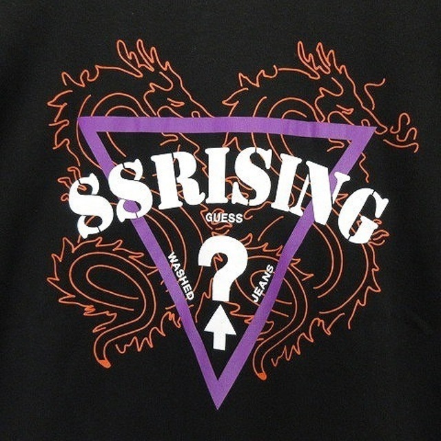 GUESS(ゲス)のゲス GUE88RISING Tシャツ 長袖 ロンT ロゴ プリント XS 黒 メンズのトップス(Tシャツ/カットソー(七分/長袖))の商品写真