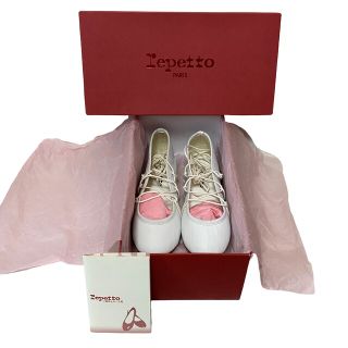 レペット(repetto)のレペット　希少モデル　ブレイディドシューズ　編み上げ　レースアップ　ほぼ未使用　(バレエシューズ)