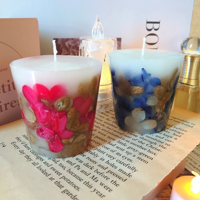 アロマキャンドル  キャンドル2個セット  ハンドメイド　candle 新品