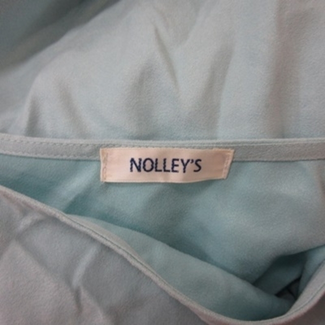 NOLLEY'S(ノーリーズ)のノーリーズ ひざ丈ワンピース フレンチスリーブ フェイクスエード M 青 ブルー レディースのワンピース(ひざ丈ワンピース)の商品写真