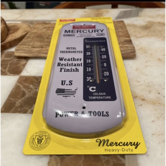 MERCURYDUO(マーキュリーデュオ)の【新品】MERCURY マーキュリー　サーモメーター　LONG 温度計(白) インテリア/住まい/日用品のインテリア小物(その他)の商品写真