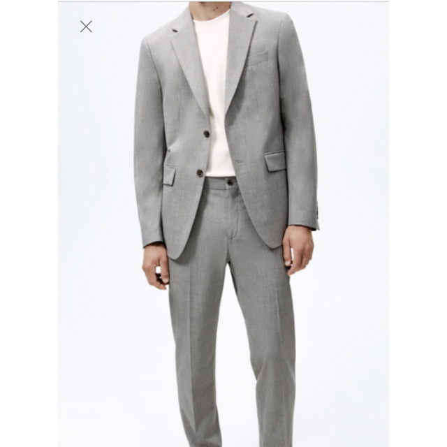 ZARA ライトグレー gray セットアップ スーツ 美品 美シルエット