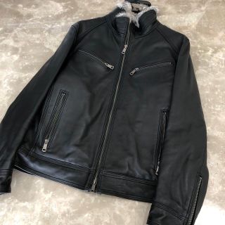 バーバリーブラックレーベル(BURBERRY BLACK LABEL)のバーバリーBLACK LABEL ブラックレーベル　本革&中綿コートJKレザ(レザージャケット)