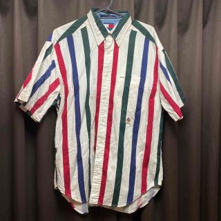 トミーヒルフィガー(TOMMY HILFIGER)のTOMMY HILFIGER 90s シャツストライプ L マルチカラー  (シャツ)