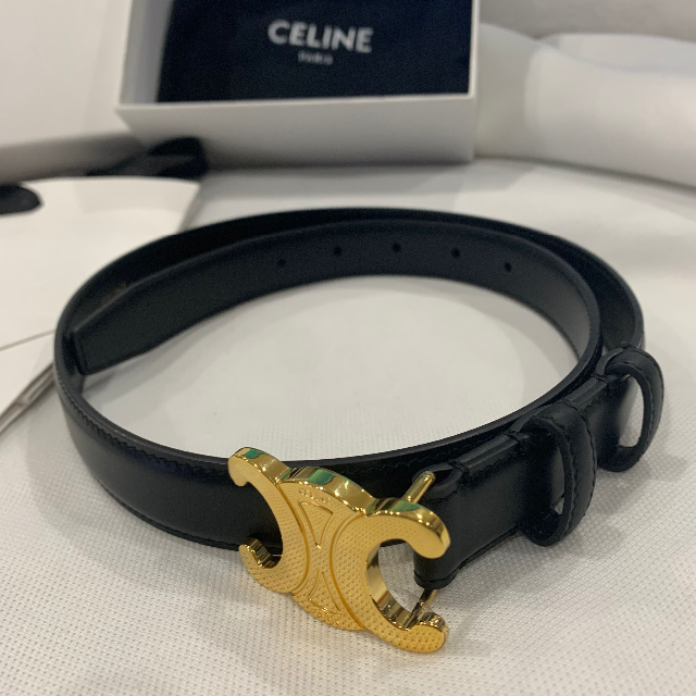 ブリヤンテス・レッド 【CELINE】トリオンフ ベルト スムースカーフ