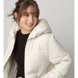 新品《アプワイザーリッシェ》ショールカラーショートダウンコートベージュモカSサイ