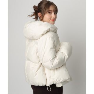 新品《アプワイザーリッシェ》ショールカラーショートダウンコートベージュモカSサイ