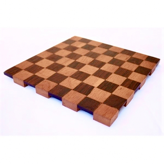 ヴィンテージ チェスボード チェス盤 木製 ウッドボード ウッドプレート 板(オセロ/チェス)