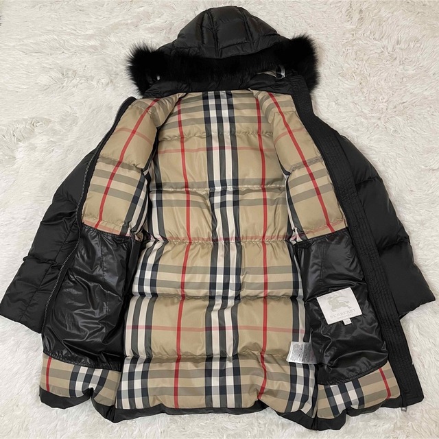 BURBERRY(バーバリー)のバーバリーチルドレン　ダウンコート　ロング　ファー付き　ウエストベルト　160 キッズ/ベビー/マタニティのキッズ服女の子用(90cm~)(ジャケット/上着)の商品写真