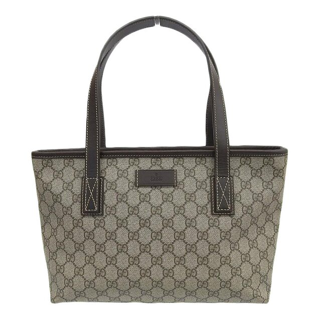 Gucci - 【中古】 Gucci グッチ GGスプリーム トートバッグ ベージュ