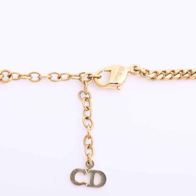 Christian Dior クリスチャンディオール ラインストーン ムーン ネックレス ゴールド メタル 【ブランド】