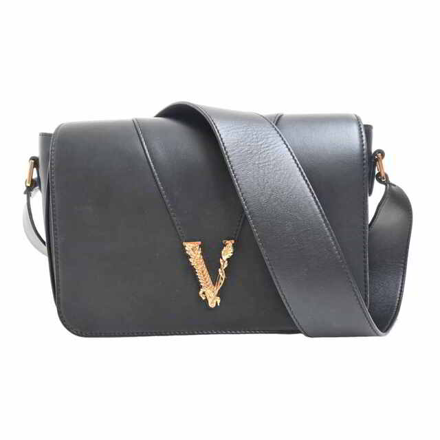 【中古】 VERSACE ヴェルサーチ ヴィルトゥス ショルダーバッグ ブラック 【ブランド】 | フリマアプリ ラクマ
