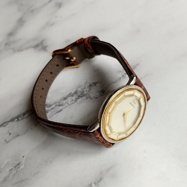 SEIKO(セイコー)のクレドール腕時計 18KTベゼル アンティーク レディースクォーツ レディースのファッション小物(腕時計)の商品写真