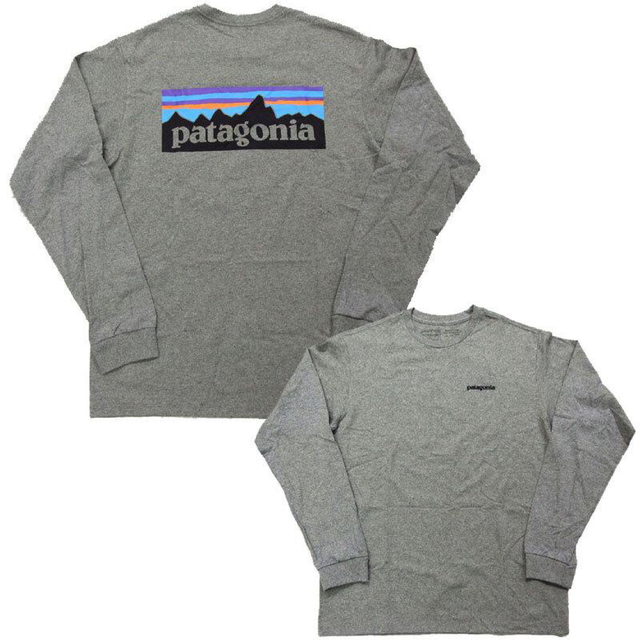 patagonia ロンT LONG-SLEEVED P-6 LOGO グレーL