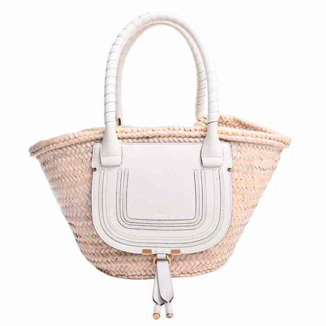 格安SALEスタート! Chloe 【ブランド】 ラフィア ベージュ/ホワイト