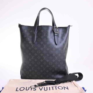 【中古】 LOUIS VUITTON ルイヴィトン エクリプス アポロ 2WAY トートバッグ ブラック PVC 【ブランド】