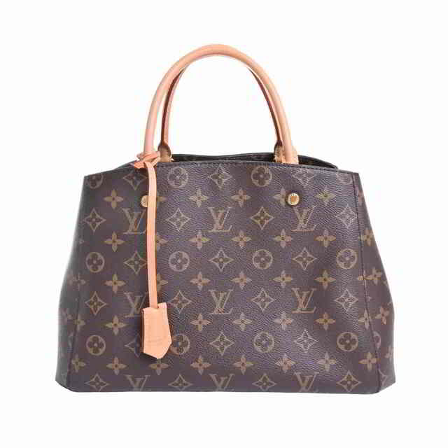 LOUIS VUITTON ルイヴィトン モノグラム モンテーニュMM 2WAY ハンドバッグ ブラウン PVC 【ブランド】