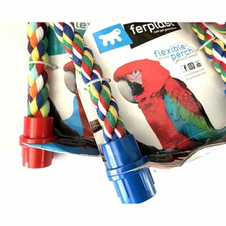 イタリアferplast社製の(中、大型鳥用)布製パーチ(鳥)