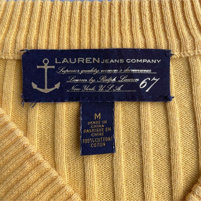 Ralph Lauren(ラルフローレン)のLAUREN JEANS COMPANY リブ コットン ニット レディースのトップス(ニット/セーター)の商品写真