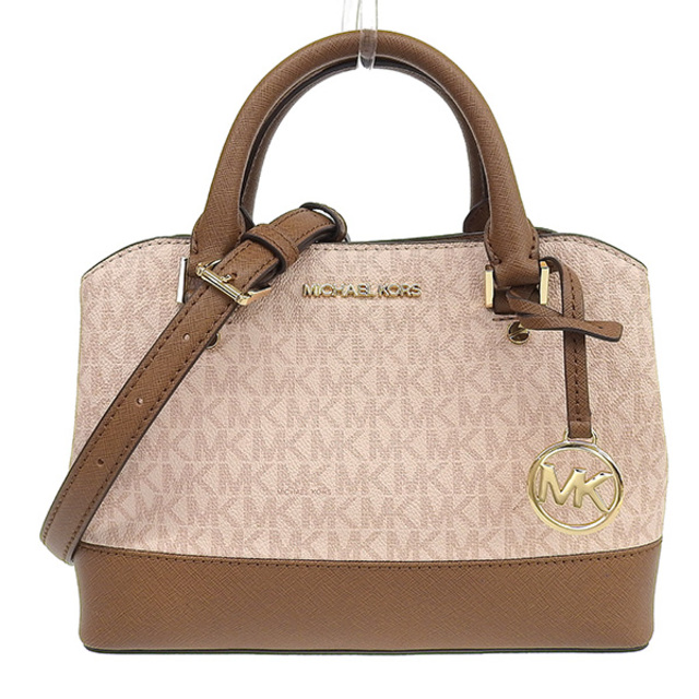 【中古】MICHAEL KORS マイケルコース MKシグネチャー 2WAY ハンドバッグ ピンク/ブラウン PVC gy | フリマアプリ ラクマ