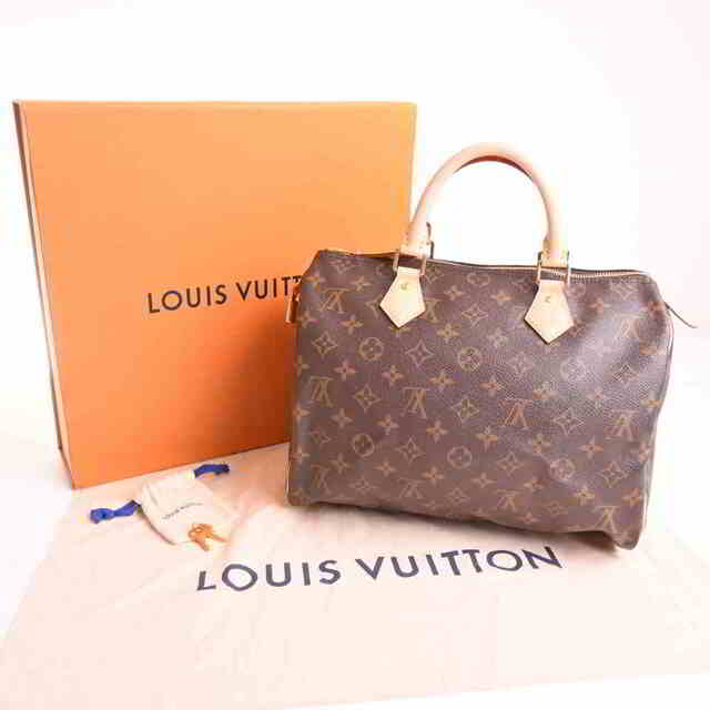 【中古】 LOUIS VUITTON ルイヴィトン モノグラム スピーディ30 ハンドバッグ ミニボストンバッグ ブラウン PVC gy