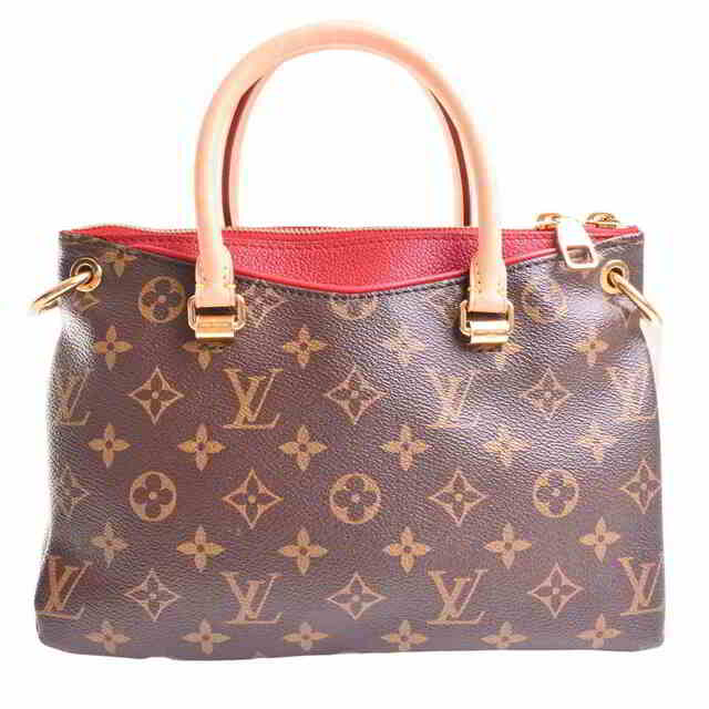 【中古】 LOUIS VUITTON ルイヴィトン モノグラム パラスBB 2WAY ショルダーバッグ ブラウン/レッド PVC gy