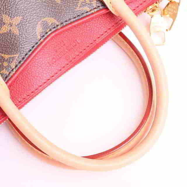 【中古】 LOUIS VUITTON ルイヴィトン モノグラム パラスBB 2WAY ショルダーバッグ ブラウン/レッド PVC gy