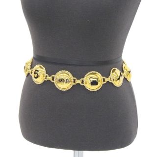 【中古】 CHANEL シャネル アイコンモチーフ チェーン ベルト