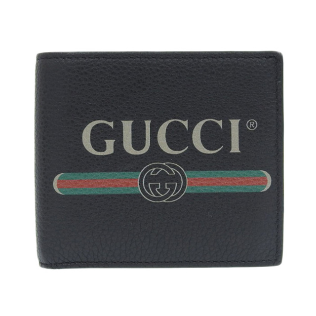 専門モールです Gucci グッチ ヴィンテージロゴ 二つ折り コンパクト財布 ブラック gy レディース