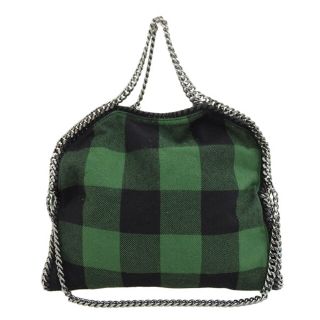 【中古】STELLA MCCARTNEY ステラマッカートニー ウール ファラベラ チェック チェーン ショルダーバッグ グリーン/ブラック gy