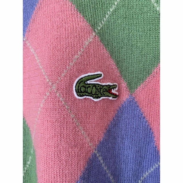 LACOSTE(ラコステ)の【希少】【入手困難】【美品】ラコステ　アーガイル柄　ニット　セーター メンズのトップス(ニット/セーター)の商品写真