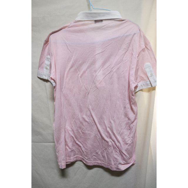 D&G(ディーアンドジー)のプロフ必読!D&Gピンク半袖ポロシャツ/切り替えホワイトおしゃれM メンズのトップス(ポロシャツ)の商品写真