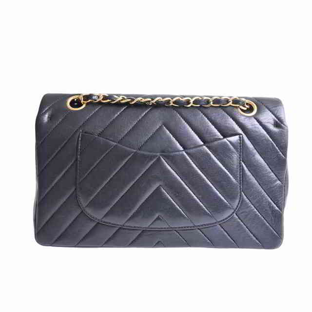 CHANEL - 【中古】 CHANEL シャネル ラムスキン ココマーク Vステッチ