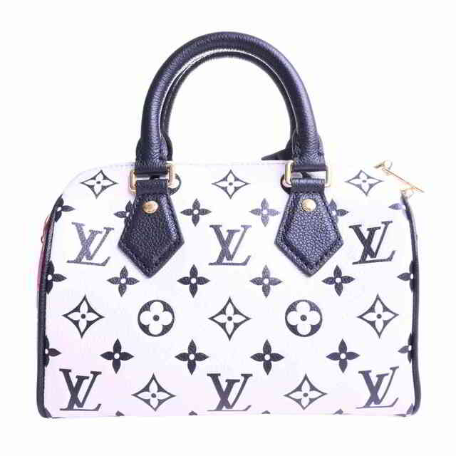 【中古】 LOUIS VUITTON ルイヴィトン モノグラム スピーディ バンドリエール20 2WAY ショルダーバッグ ミニボストンバッグ  ブラック/ホワイト/ピンク