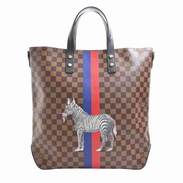 TR3156サイズLOUIS VUITTON ルイヴィトン ダミエ サバンナ チャップマンブラザーズ アトラストート トートバッグ ブラウン PVC