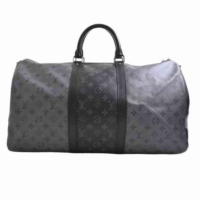 LOUIS VUITTON ルイヴィトン エクリプス リバース キーポルバンドリエール50 ボストンバッグ 旅行鞄 ブラック PVC