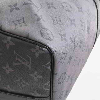LOUIS VUITTON - 【中古】 LOUIS VUITTON ルイヴィトン エクリプス ... LOUIS VUITTON ルイヴィトン エクリプス リバース キーポルバンドリエール50 ボストンバッグ 旅行鞄 ブラック PVC