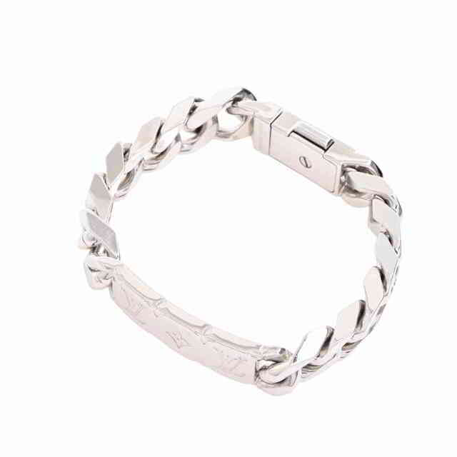 Louis Vuitton MONOGRAM Monogram Chain Silver Logo Bracelets (M00856, M00855)