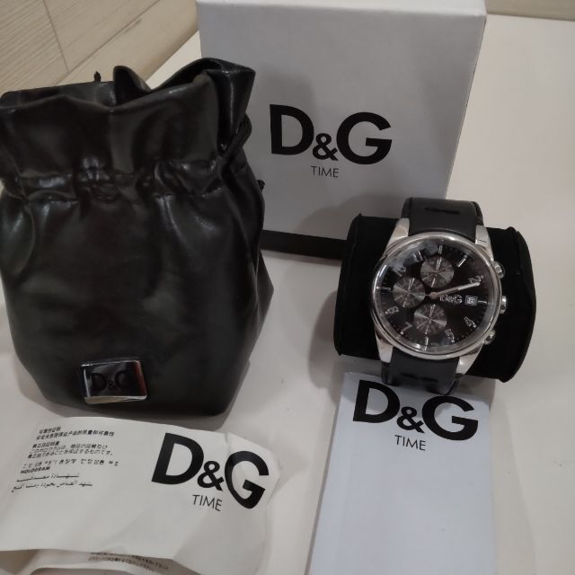 D&G(ディーアンドジー)のD&G ドルガバ　ジャンク　腕時計　クロノグラフ　電池切れ　JJ33 メンズの時計(レザーベルト)の商品写真