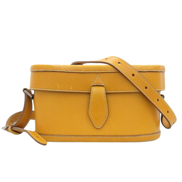 【中古】 JIL SANDER ジルサンダー ボックス ショルダーバッグ マスタード gy | フリマアプリ ラクマ