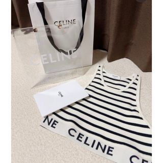 セリーヌ(celine)のCELINE スポーツブラ　タンクトップ　ボーダー(タンクトップ)