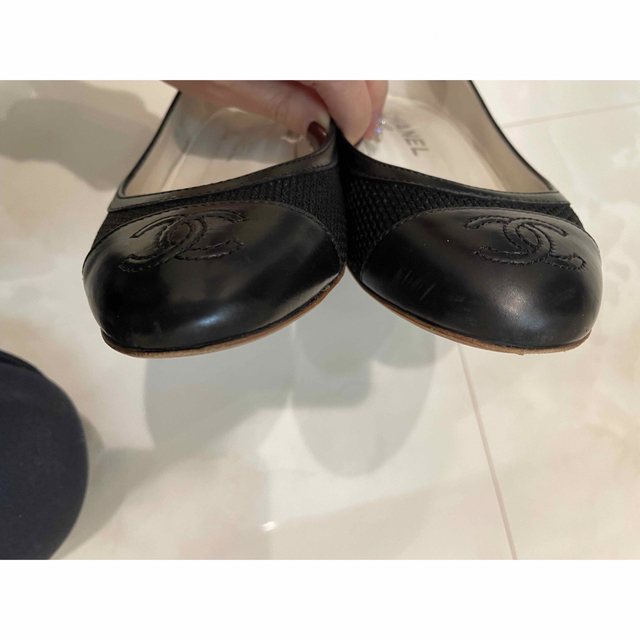 美品 シャネルCHANEL バレリーナ バレエシューズ 35.5