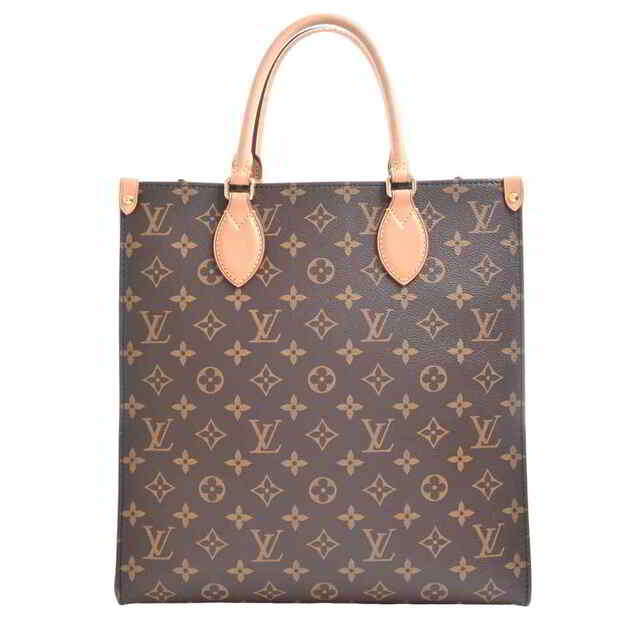 LOUIS VUITTON ルイヴィトン モノグラム サックプラPM 2WAY トートバッグ ブラウン PVC