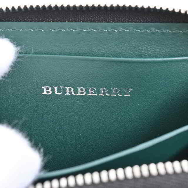 【中古】 BURBERRY バーバリー ラウンドファスナー チェーン付 コインケース ブラック