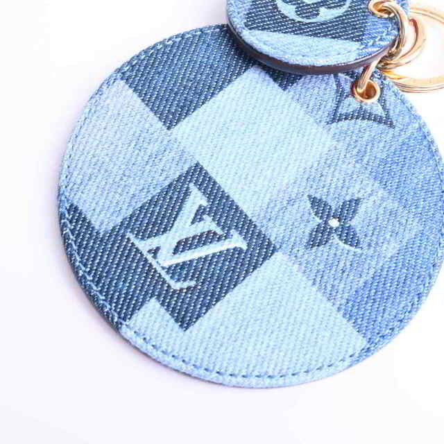 LOUIS VUITTON ルイヴィトン モノグラム デニム ポルトクレ キーリング