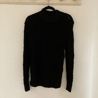 ムジルシリョウヒン(MUJI (無印良品))の無印良品　セーター黒　レディース　Lサイズ(ニット/セーター)