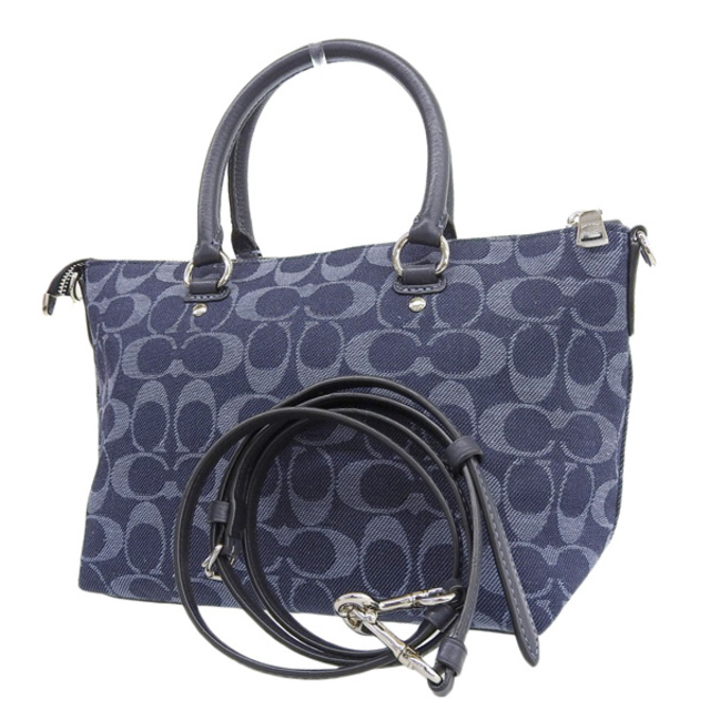 COACH - 【中古】COACH コーチ デニム シグネチャー 2WAY ハンドバッグ