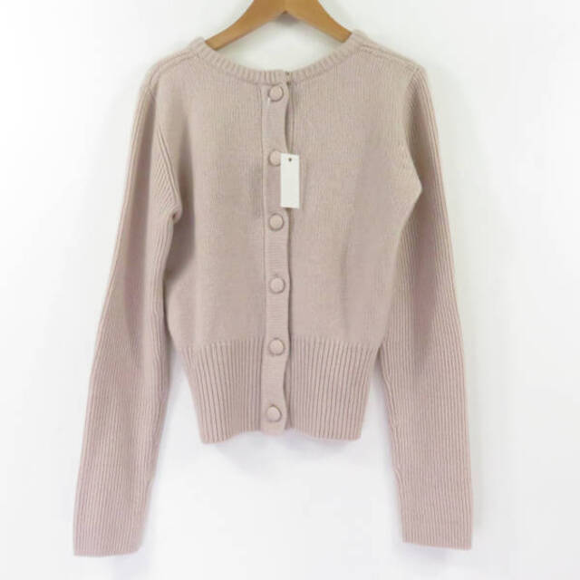 FOXEY フォクシー 37422 トルテセーター 38 カシミヤ100% カーディガン ピンクベージュ系 AO553A2
