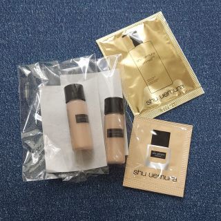 シュウウエムラ(shu uemura)のshu uemura  ファンデーション  試供品  ３つ  クレンジング １つ(ファンデーション)