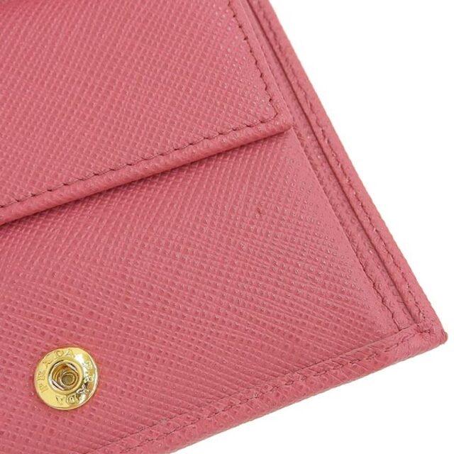 PRADA プラダ サフィアーノ 二つ折り コンパクト ウォレット ピンク gy